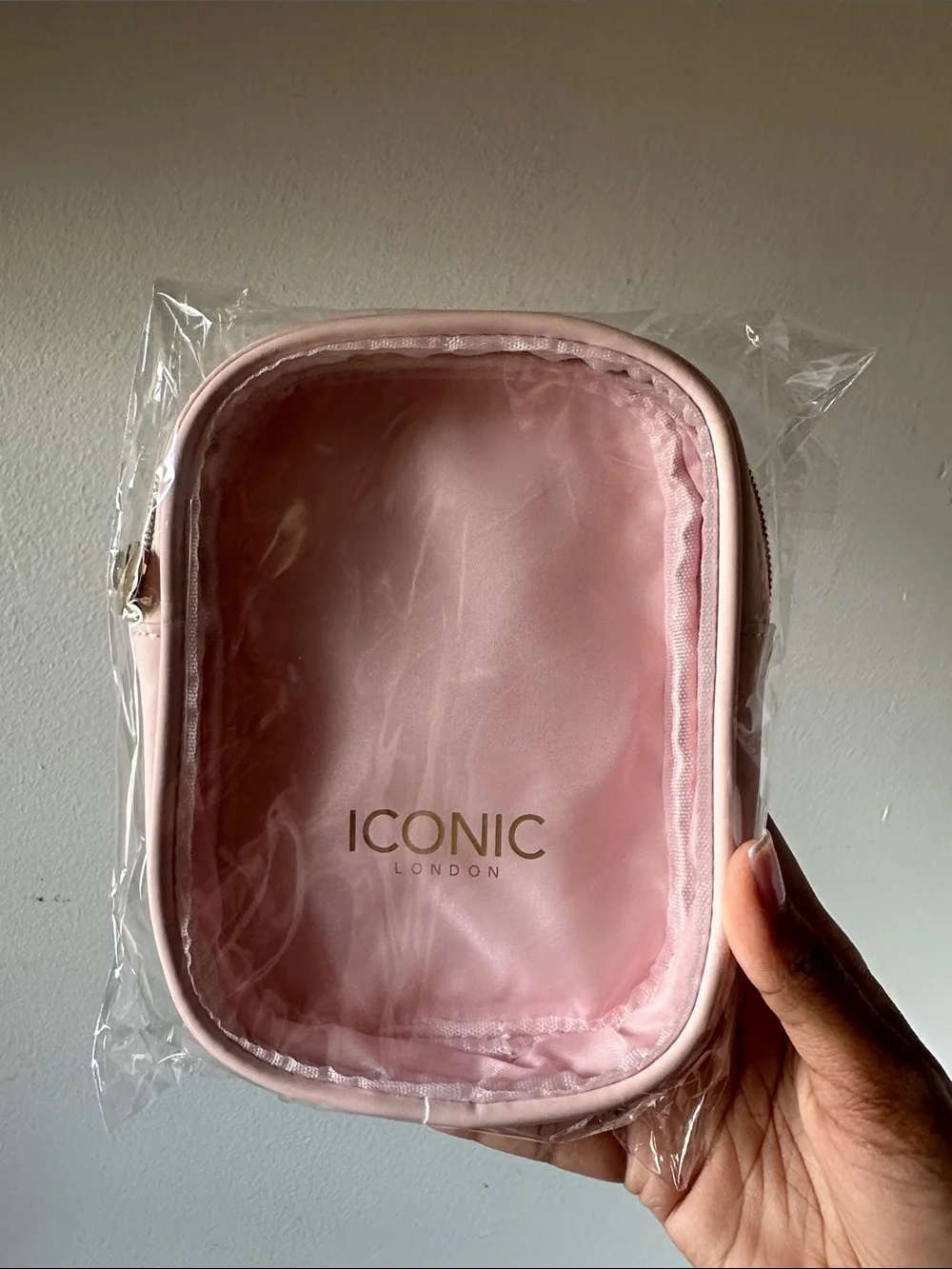 ICONIC London Blush Pink Travel Makeup Bag